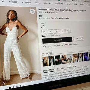 Lulus All About Tonight White Lace Wide-Leg Lace-Up Jumpsuit